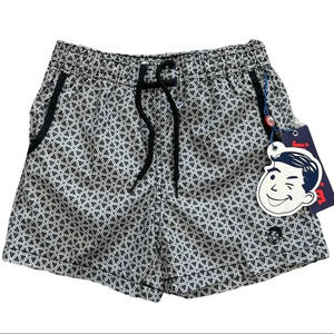 Jr. Swim Gray Triangles Boys Swim Trunks 4